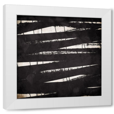 Crazy Lines Mates White Modern Wood Framed Art Print by OnRei