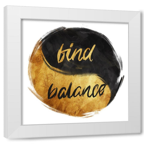 Find Balance White Modern Wood Framed Art Print by OnRei