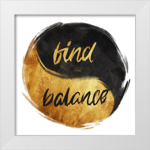 Find Balance White Modern Wood Framed Art Print by OnRei