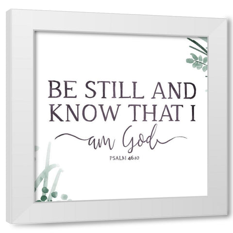 Am God White Modern Wood Framed Art Print by Villa, Milli