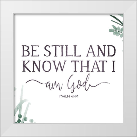 Am God White Modern Wood Framed Art Print by Villa, Milli