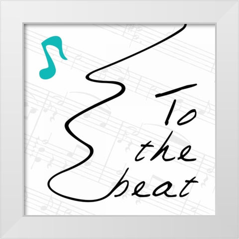 To The Beat 2 White Modern Wood Framed Art Print by OnRei