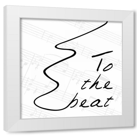 To The Beat 3 White Modern Wood Framed Art Print by OnRei