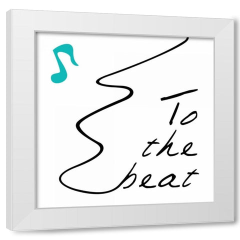 To The Beat 1 White Modern Wood Framed Art Print by OnRei