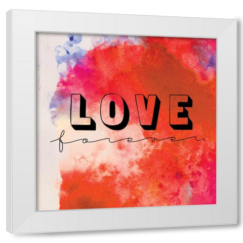 Love Forever I White Modern Wood Framed Art Print by OnRei