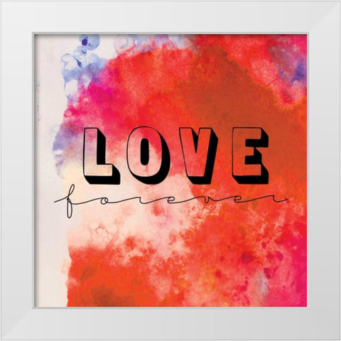 Love Forever I White Modern Wood Framed Art Print by OnRei