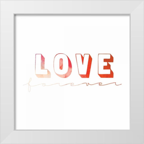 Love Forever II White Modern Wood Framed Art Print by OnRei