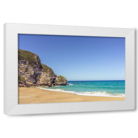 Bay Side 1 White Modern Wood Framed Art Print by Orlando