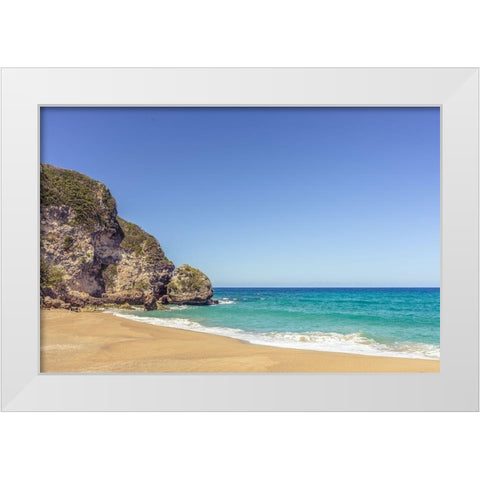 Bay Side 1 White Modern Wood Framed Art Print by Orlando
