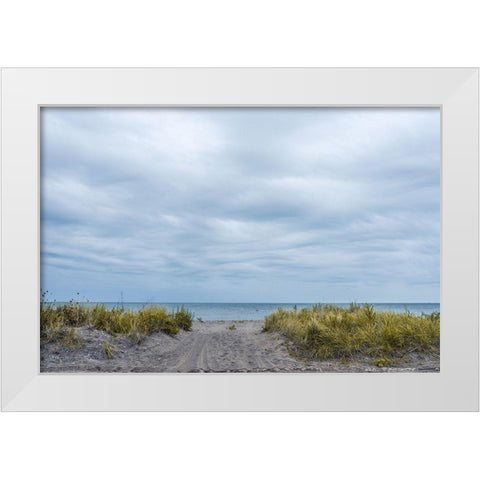 Ocean Entrance White Modern Wood Framed Art Print by Orlando