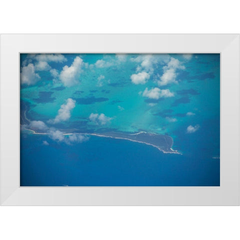 Sky To Ocean White Modern Wood Framed Art Print by Orlando