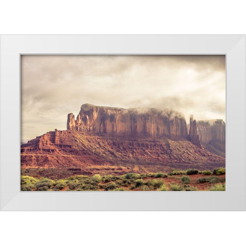 Distant Memory White Modern Wood Framed Art Print by Orlando
