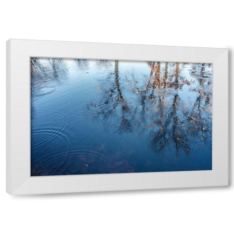 Reflect On Me White Modern Wood Framed Art Print by Orlando