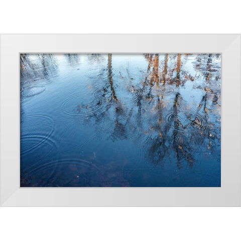 Reflect On Me White Modern Wood Framed Art Print by Orlando