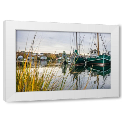 Twin White Modern Wood Framed Art Print by Orlando