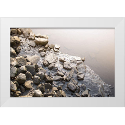Stoney Hill White Modern Wood Framed Art Print by Orlando