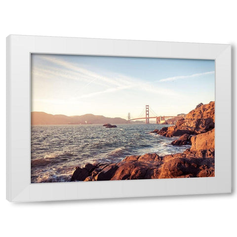 Bay Area White Modern Wood Framed Art Print by Orlando