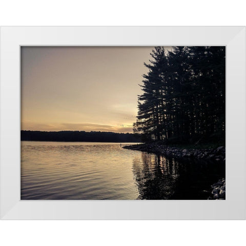 Evening Solitude I White Modern Wood Framed Art Print by Orlando