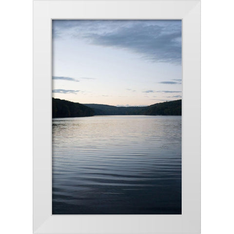 Lake Ripples White Modern Wood Framed Art Print by Orlando