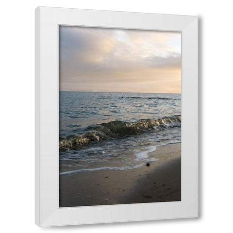 Beach Day White Modern Wood Framed Art Print by Orlando