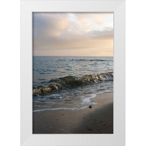 Beach Day White Modern Wood Framed Art Print by Orlando
