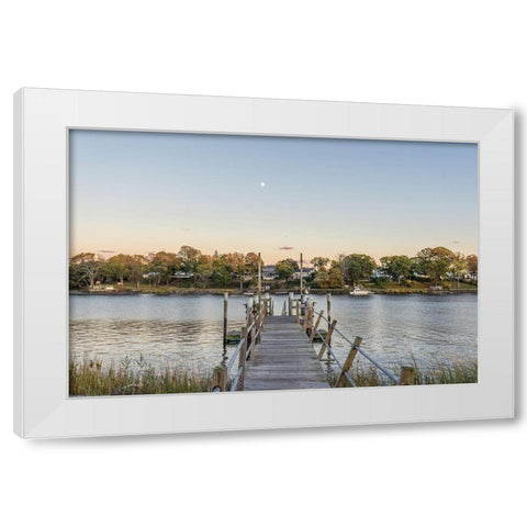 The Canal White Modern Wood Framed Art Print by Orlando