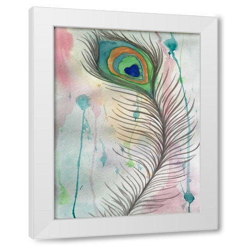 Feather 555 White Modern Wood Framed Art Print by Pearson, Debbie
