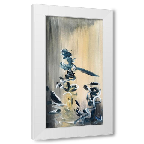 Movement Twist 1 White Modern Wood Framed Art Print by Pearson, Debbie