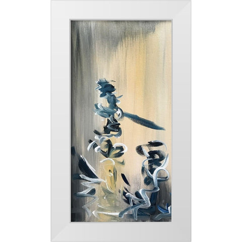 Movement Twist 1 White Modern Wood Framed Art Print by Pearson, Debbie