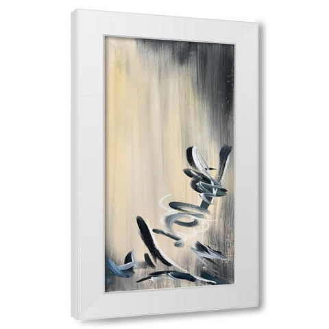 Movement Twist 2 White Modern Wood Framed Art Print by Pearson, Debbie