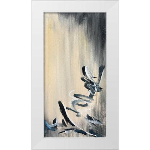 Movement Twist 2 White Modern Wood Framed Art Print by Pearson, Debbie