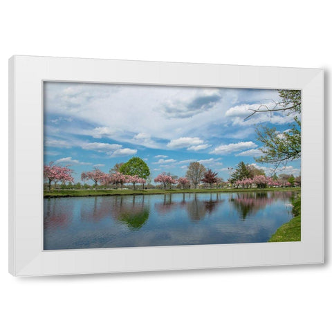 Infinite Future White Modern Wood Framed Art Print by DeLuca, Pat
