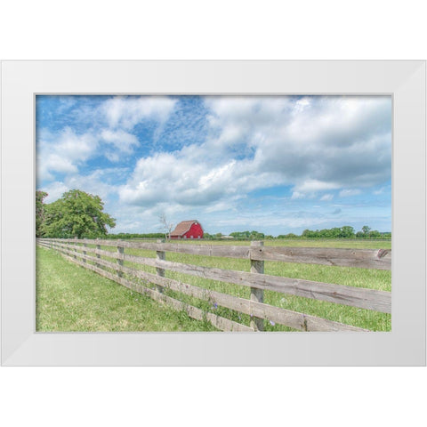 Illustrious Stretch White Modern Wood Framed Art Print by DeLuca, Pat