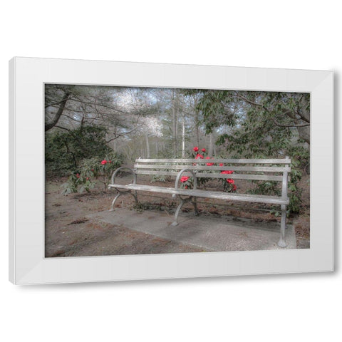 Familiar Romance White Modern Wood Framed Art Print by DeLuca, Pat