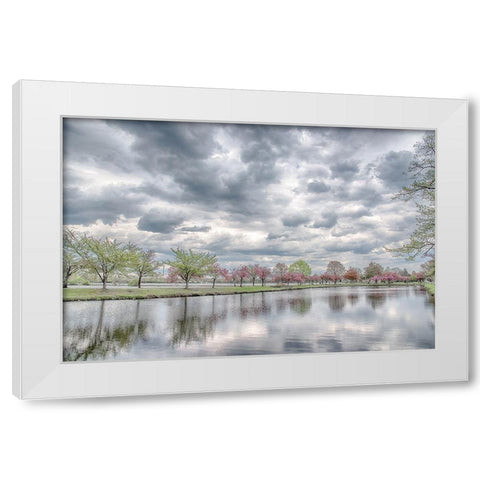 Vacation White Modern Wood Framed Art Print by DeLuca, Pat