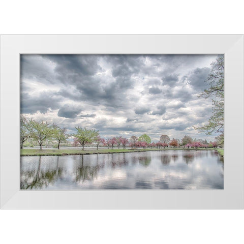 Vacation White Modern Wood Framed Art Print by DeLuca, Pat