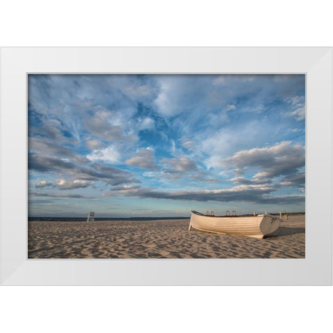 Directions Of Bravery White Modern Wood Framed Art Print by DeLuca, Pat