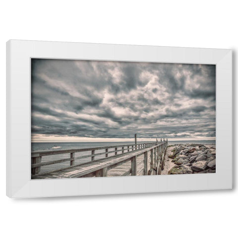 Compassion Of Sensitivity White Modern Wood Framed Art Print by DeLuca, Pat