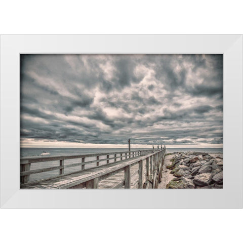 Compassion Of Sensitivity White Modern Wood Framed Art Print by DeLuca, Pat