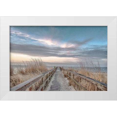 Dramatic Entrance White Modern Wood Framed Art Print by DeLuca, Pat