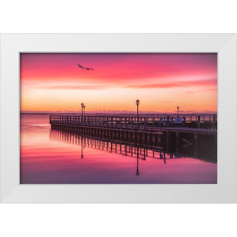 Obsequious Traditions White Modern Wood Framed Art Print by DeLuca, Pat