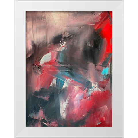 Smeared Movements 1 White Modern Wood Framed Art Print by Spina, Phyllis