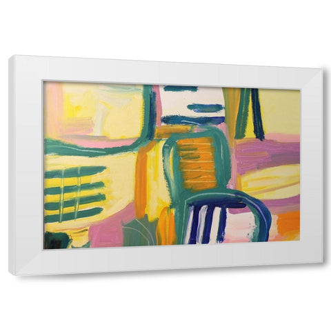 In the Tropics White Modern Wood Framed Art Print by Spina, Phyllis