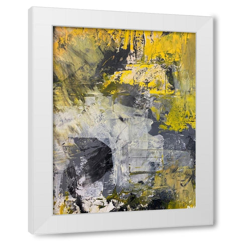Shinning Abstract 1 White Modern Wood Framed Art Print by Spina, Phyllis