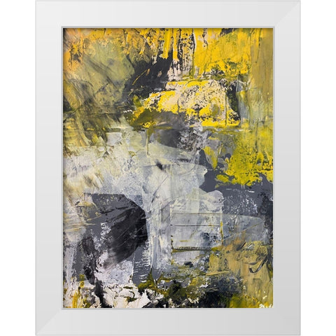 Shinning Abstract 1 White Modern Wood Framed Art Print by Spina, Phyllis