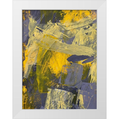 Shinning Abstract 2 White Modern Wood Framed Art Print by Spina, Phyllis