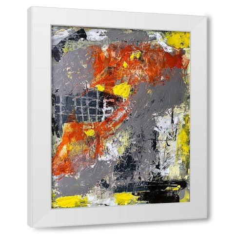 Meditative Ideas 1 White Modern Wood Framed Art Print by Spina, Phyllis