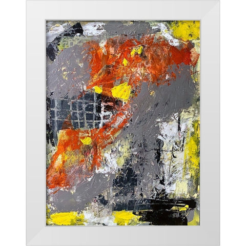 Meditative Ideas 1 White Modern Wood Framed Art Print by Spina, Phyllis