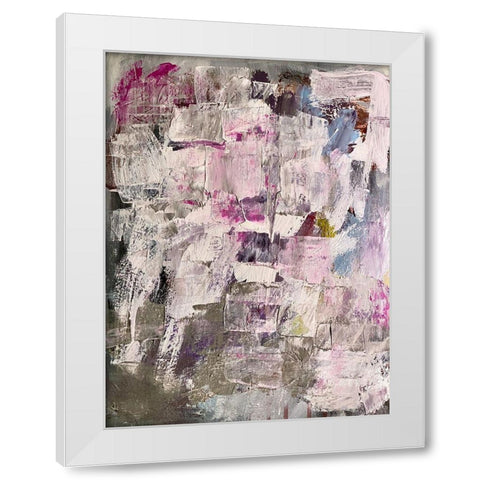 Blushing Pink White Modern Wood Framed Art Print by Spina, Phyllis
