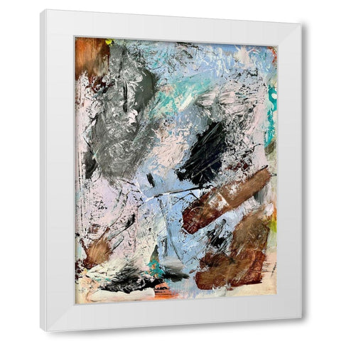 Masked Construction White Modern Wood Framed Art Print by Spina, Phyllis